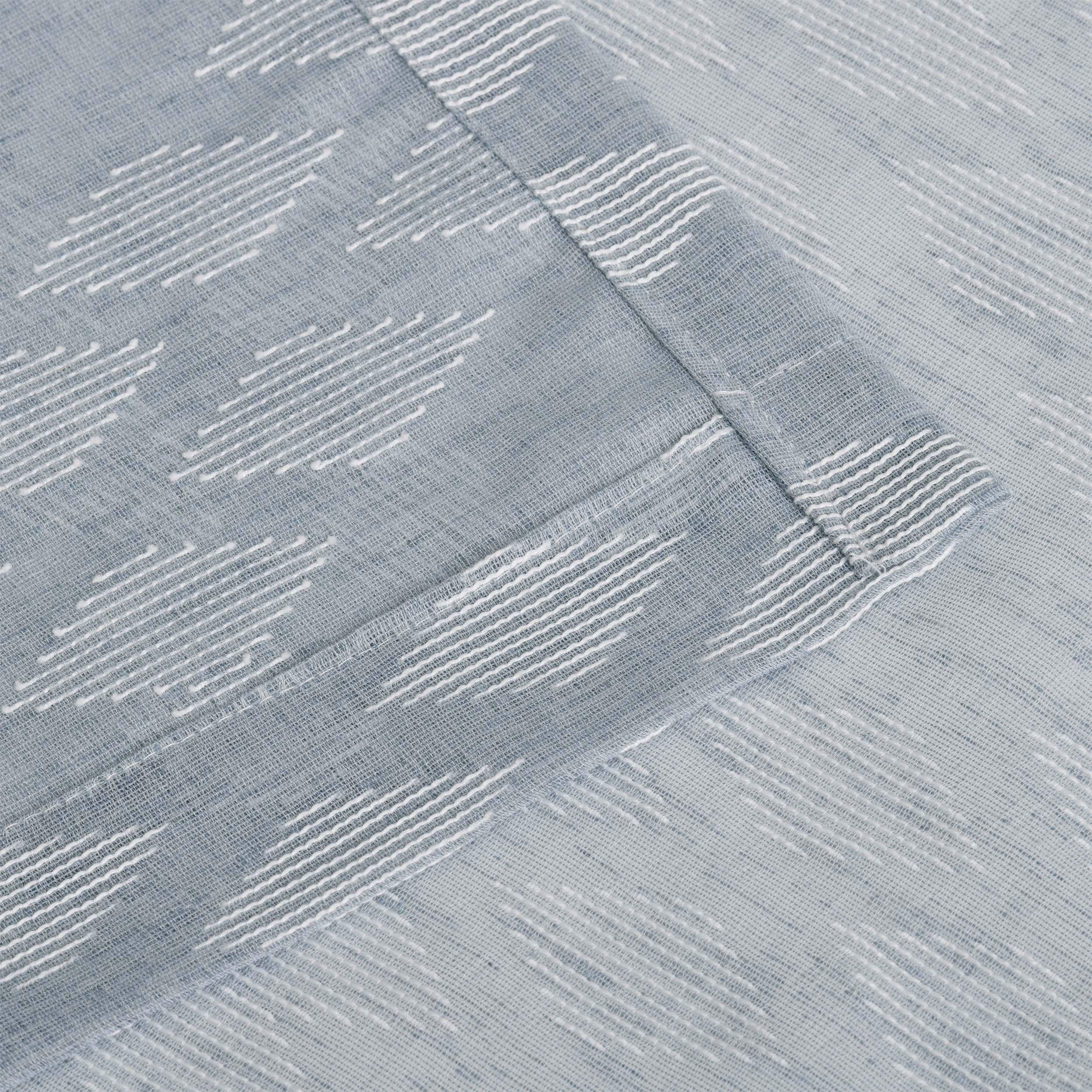 Embroidered Argyle Sheer 2-Piece Grommet Curtain Panel Set