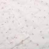 Embroidered Delicate Flower Sheer Grommet Curtain Panel Set