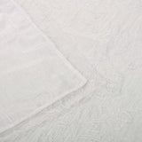 Embroidered Foliage Grommet Sheer Curtain Panel Set