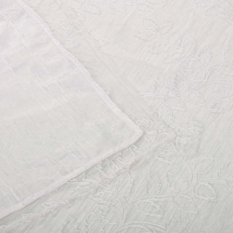 Embroidered Foliage Grommet Sheer Curtain Panel Set