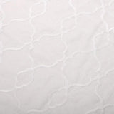 Embroidered Lattice Grommet Sheer Curtain Panel Set