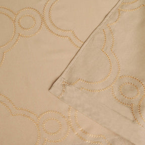 Embroidered Moroccan Trellis Sheer Grommet Curtain Panel Set