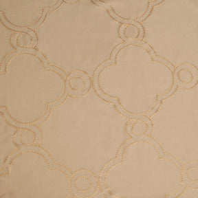 Embroidered Moroccan Trellis Sheer Grommet Curtain Panel Set