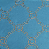 Embroidered Moroccan Trellis Sheer Grommet Curtain Panel Set
