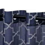 Embroidered Quatrefoil Semi Sheer 2 Piece Curtain Panel Set