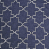 Embroidered Quatrefoil Semi Sheer 2 Piece Curtain Panel Set