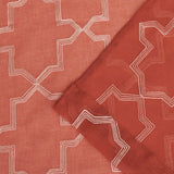 Embroidered Quatrefoil Semi Sheer 2 Piece Curtain Panel Set