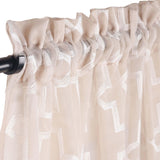 Embroidered Quatrefoil Semi Sheer 2 Piece Curtain Panel Set