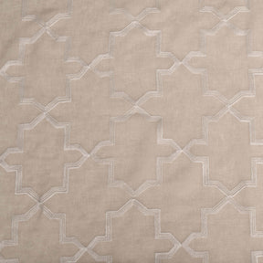 Embroidered Quatrefoil Semi Sheer 2 Piece Curtain Panel Set