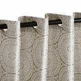 Eminence Jacquard Floral Mandala Semi-Sheer Curtain Panel Set