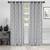 Eminence Jacquard Floral Mandala Semi-Sheer Curtain Panel Set
