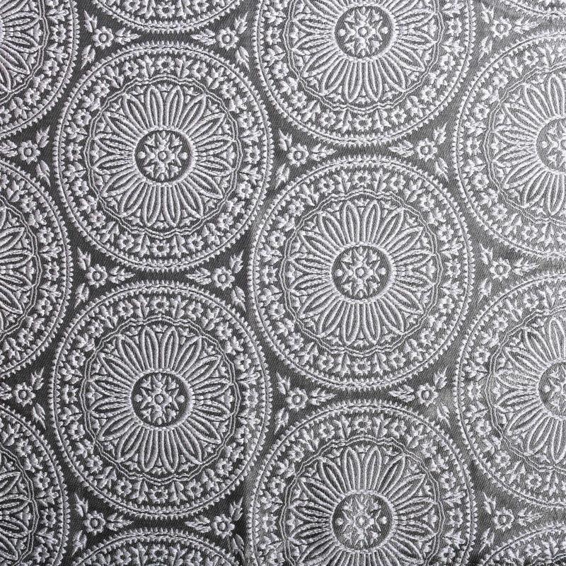 Eminence Jacquard Floral Mandala Semi-Sheer Curtain Panel Set
