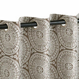 Eminence Jacquard Floral Mandala Semi-Sheer Curtain Panel Set