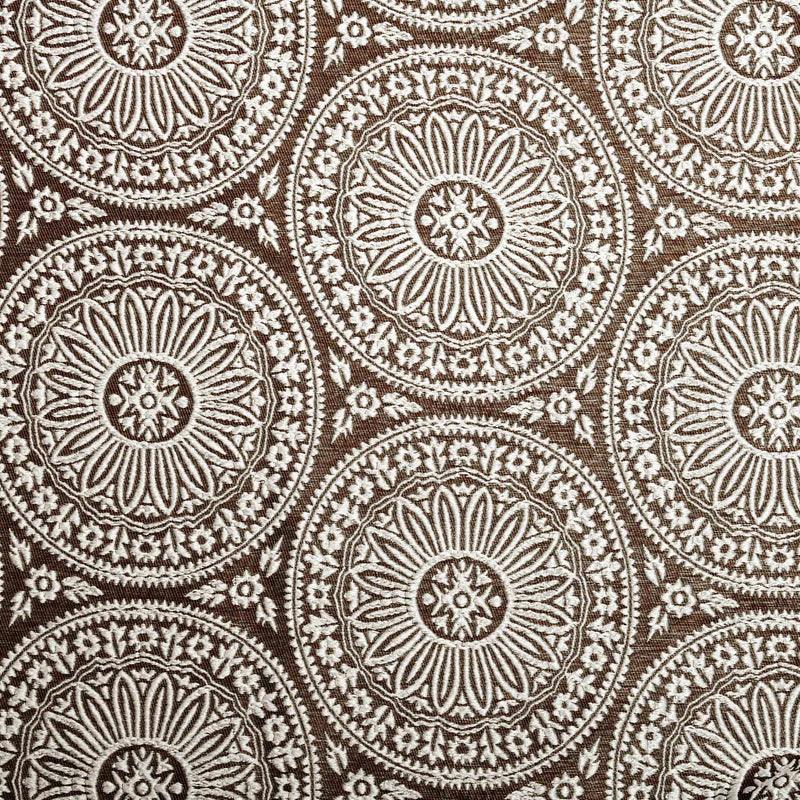 Eminence Jacquard Floral Mandala Semi-Sheer Curtain Panel Set