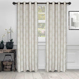 Eminence Jacquard Floral Mandala Semi-Sheer Curtain Panel Set