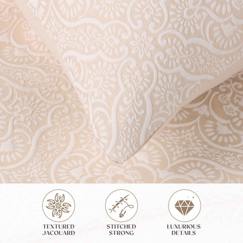 Enzy Medium Weight Floral Matelasse 3 Piece Bedspread Pillow Sham Set