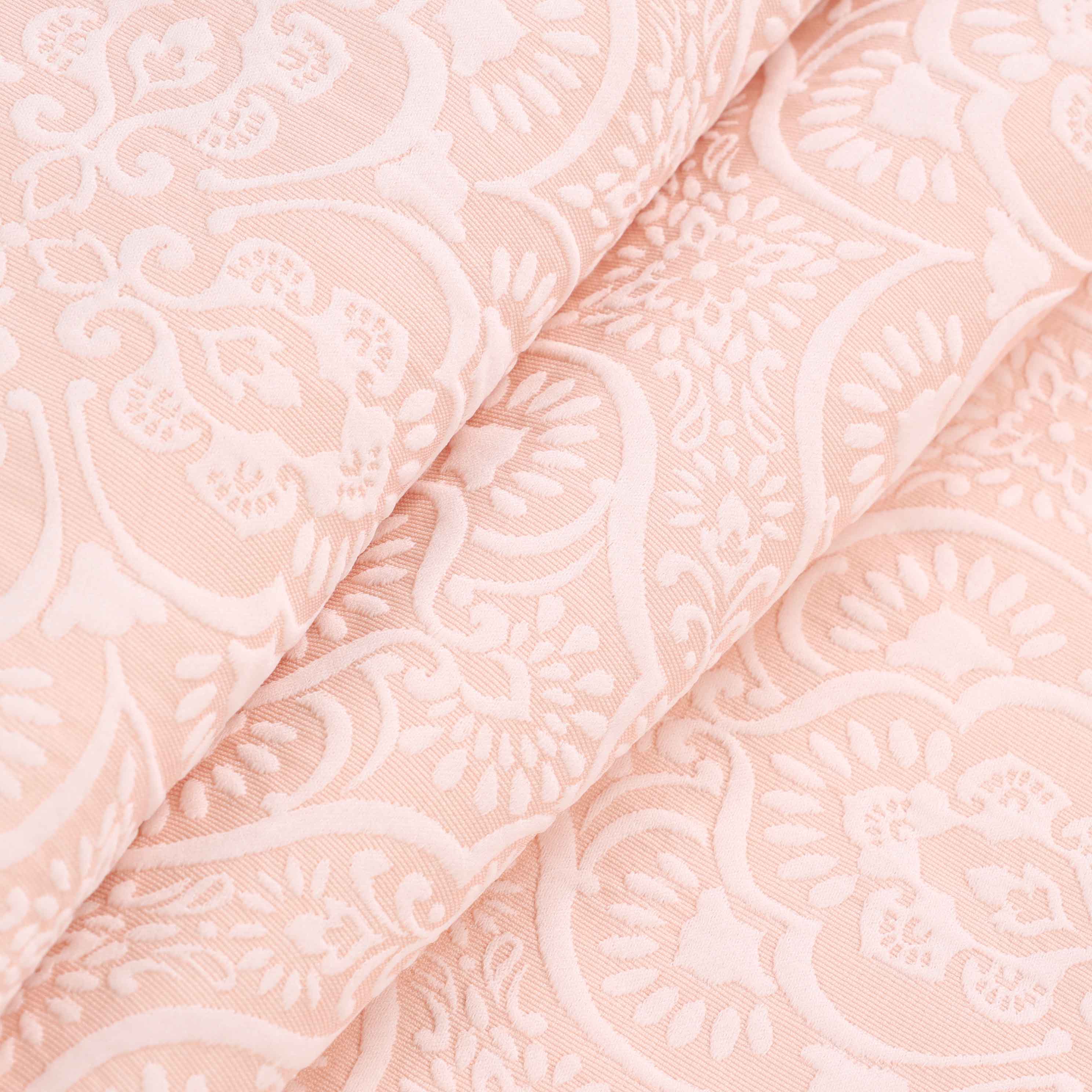 Enzy Medium Weight Floral Matelasse 3 Piece Bedspread Pillow Sham Set