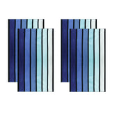Faded Stripe Cotton Oversized Cotton 4 Piece Beach Towel Set