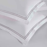 Fieldstone Cotton Two-Line Embroidered 3 Piece Duvet Cover Set