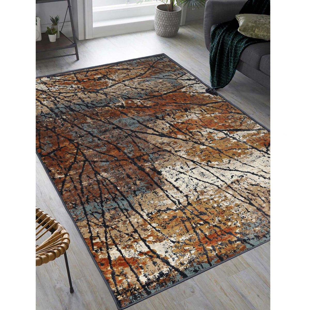 Fifi Modern Branches Indoor Area Rugs or Runner Rug