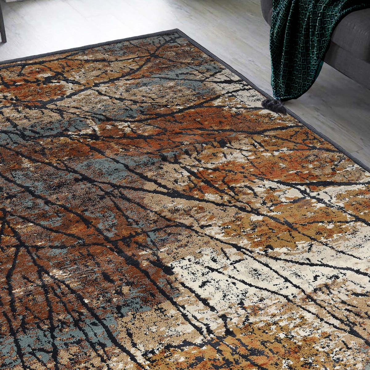 Fifi Modern Branches Indoor Area Rugs or Runner Rug