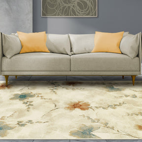 Fiore Modern Floral Indoor Area Rug Or Runner Rug