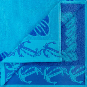 Fisherman Anchor Oversized 2 Piece Beach Towel Set