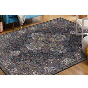 Flamingo Modern Medallion Washable Indoor Area Rug or Runner