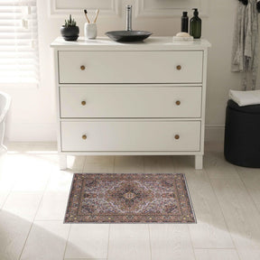 Flamingo Modern Medallion Washable Indoor Area Rug or Runner
