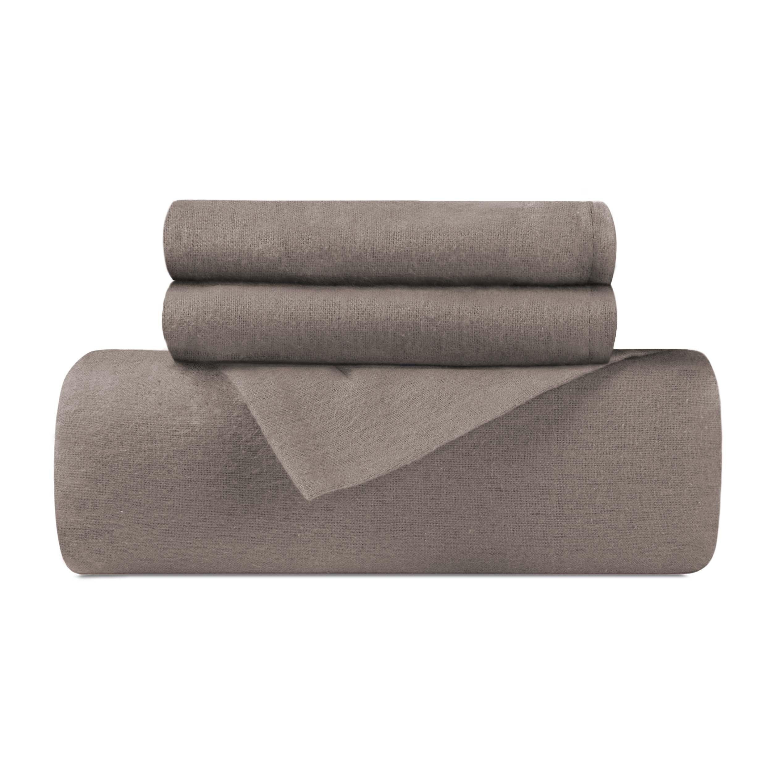 Flannel Cotton Modern Solid Fuzzy Duvet Cover Set With Pillow Shams