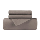 Flannel Cotton Modern Solid Fuzzy Duvet Cover Set With Pillow Shams