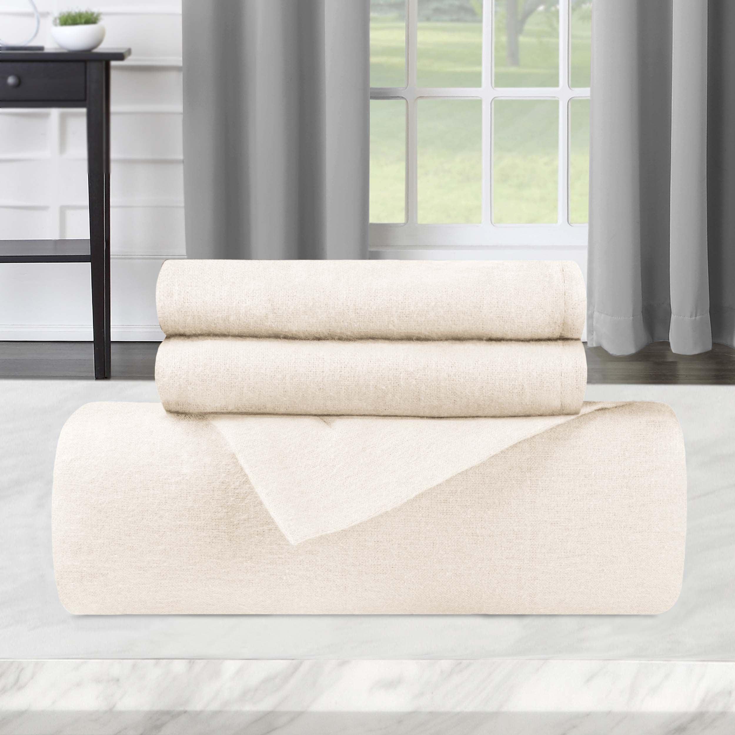 Flannel Cotton Modern Solid Fuzzy Duvet Cover Set With Pillow Shams