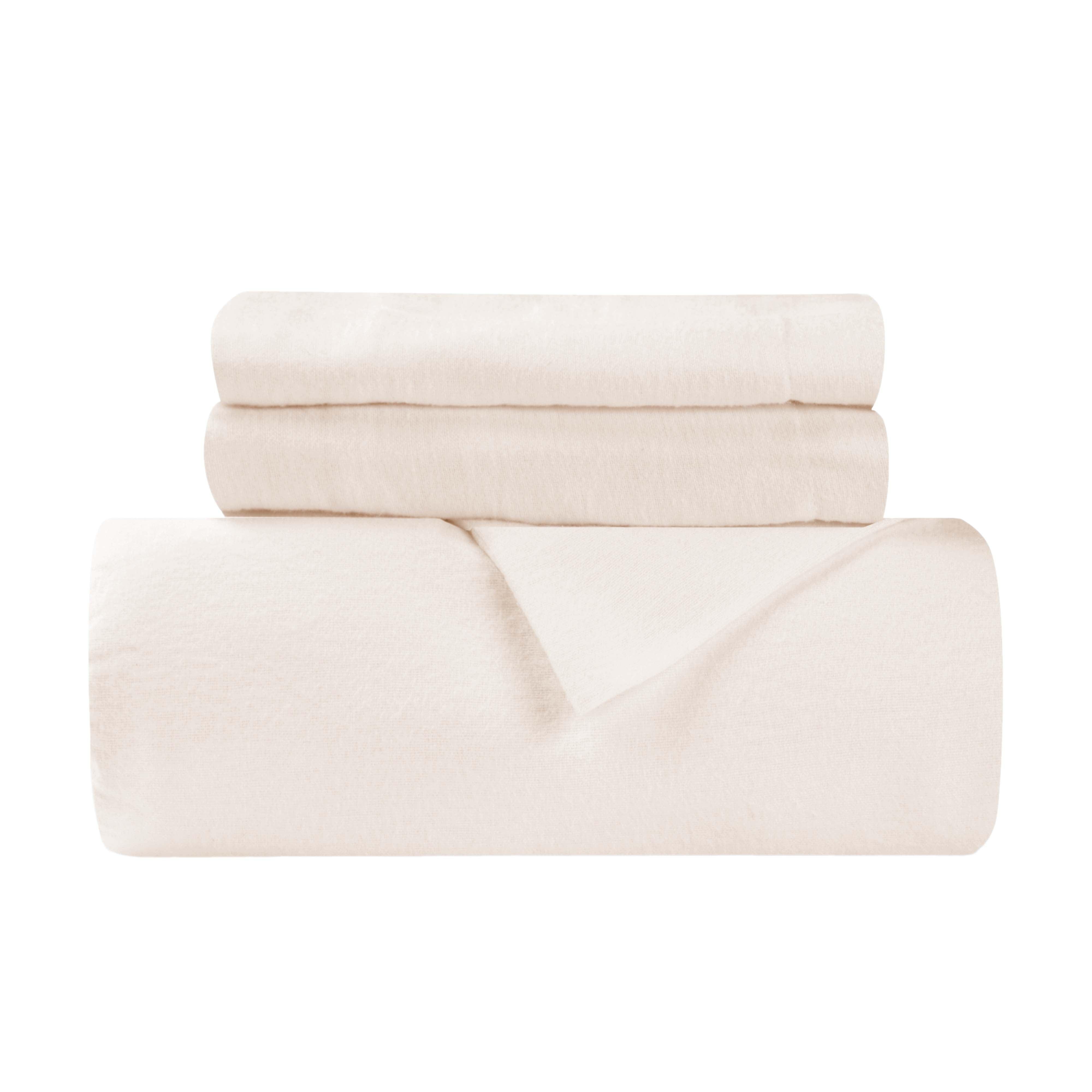 Flannel Cotton Modern Solid Fuzzy Duvet Cover Set With Pillow Shams