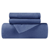 Flannel Cotton Modern Solid Fuzzy Duvet Cover Set With Pillow Shams