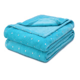 Fleece Plush Medium Weight Fluffy Soft Decorative Polka Dot Blanket