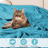 Fleece Plush Medium Weight Fluffy Soft Decorative Polka Dot Blanket