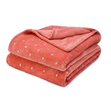 Fleece Plush Medium Weight Fluffy Soft Decorative Polka Dot Blanket