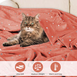 Fleece Plush Medium Weight Fluffy Soft Decorative Polka Dot Blanket