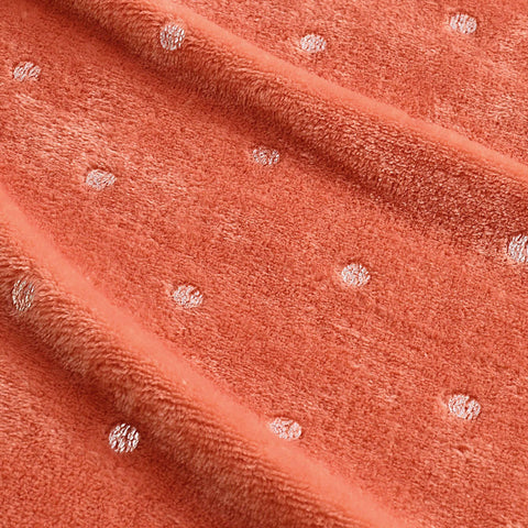 Fleece Plush Medium Weight Fluffy Soft Decorative Polka Dot Blanket