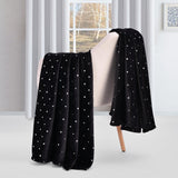 Fleece Plush Medium Weight Fluffy Soft Decorative Polka Dot Blanket