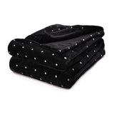 Fleece Plush Medium Weight Fluffy Soft Decorative Polka Dot Blanket