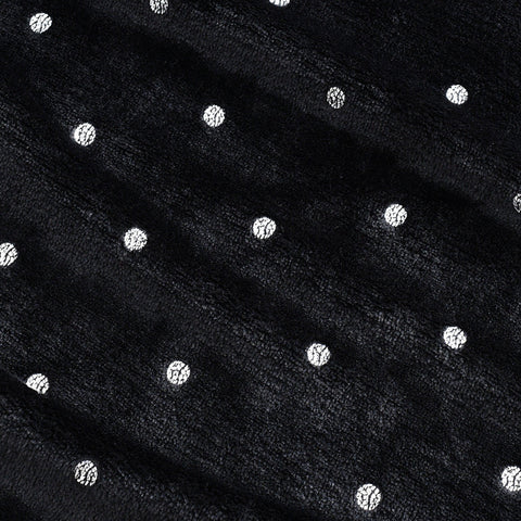 Fleece Plush Medium Weight Fluffy Soft Decorative Polka Dot Blanket