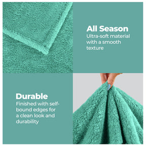 Fleece Plush Medium Weight Fluffy Soft Solid Decorative Blanket