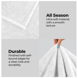 Fleece Plush Medium Weight Fluffy Soft Solid Decorative Blanket