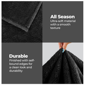 Fleece Plush Medium Weight Fluffy Soft Solid Decorative Blanket