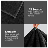 Fleece Plush Medium Weight Fluffy Soft Solid Decorative Blanket