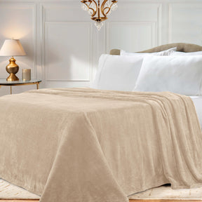 Fleece Plush Medium Weight Fluffy Soft Solid Decorative Blanket