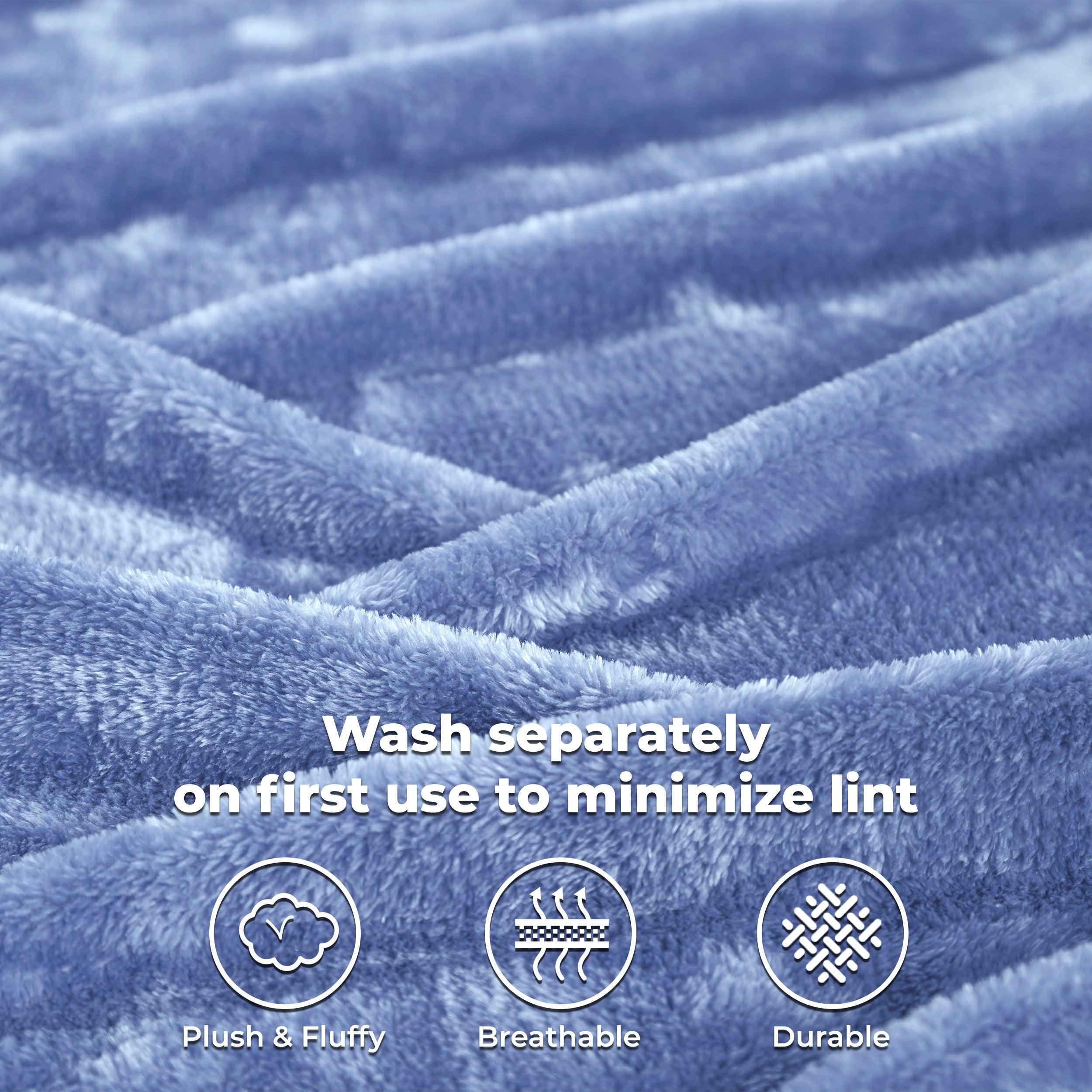 Fleece Plush Medium Weight Fluffy Soft Solid Decorative Blanket