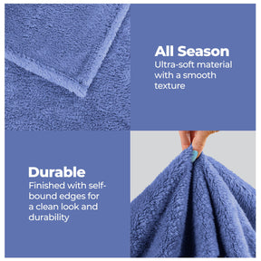 Fleece Plush Medium Weight Fluffy Soft Solid Decorative Blanket