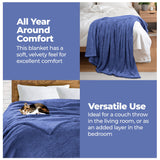 Fleece Plush Medium Weight Fluffy Soft Solid Decorative Blanket